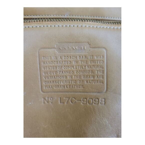 VINTAGE Tan COACH Bucket Style Purse w/ 2 Handles - Picture 8 of 9
